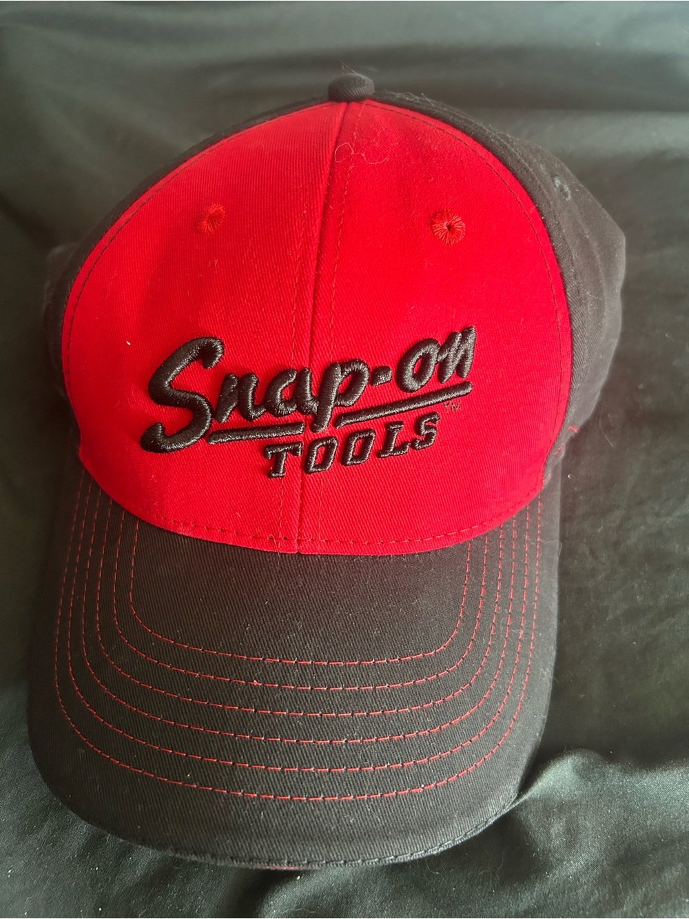 Snap-on Tools Men's Red and Black Embroidered Baseball Cap